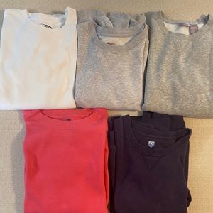 5 Sweatshirts size large